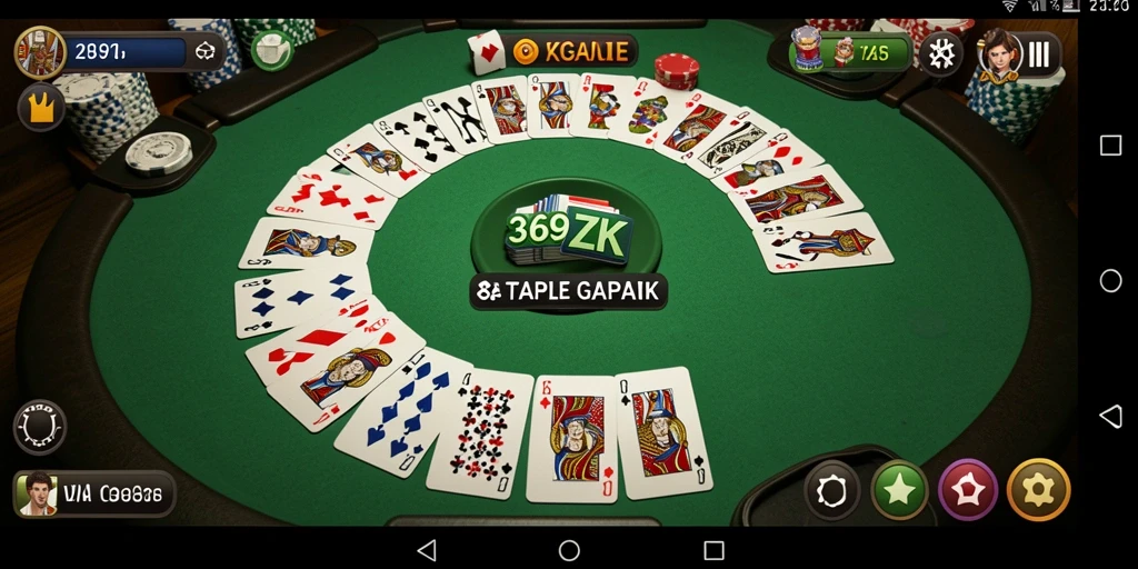 Tampilan menarik dari gameplay Gaple di 369ZK, nikmati keseruan bermain kartu.