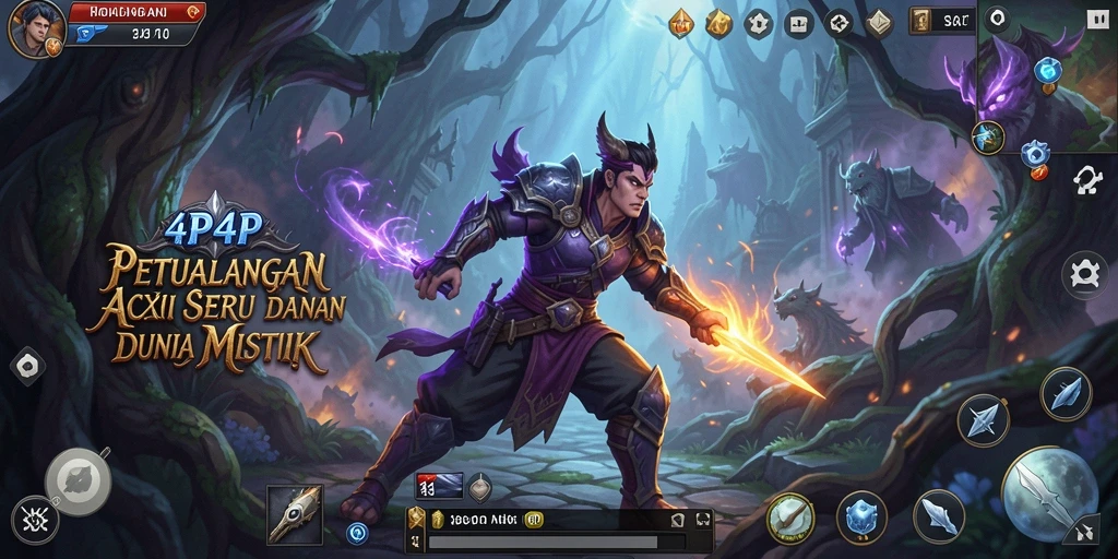 Gameplay seru 4P4P dengan aksi pertarungan intens.