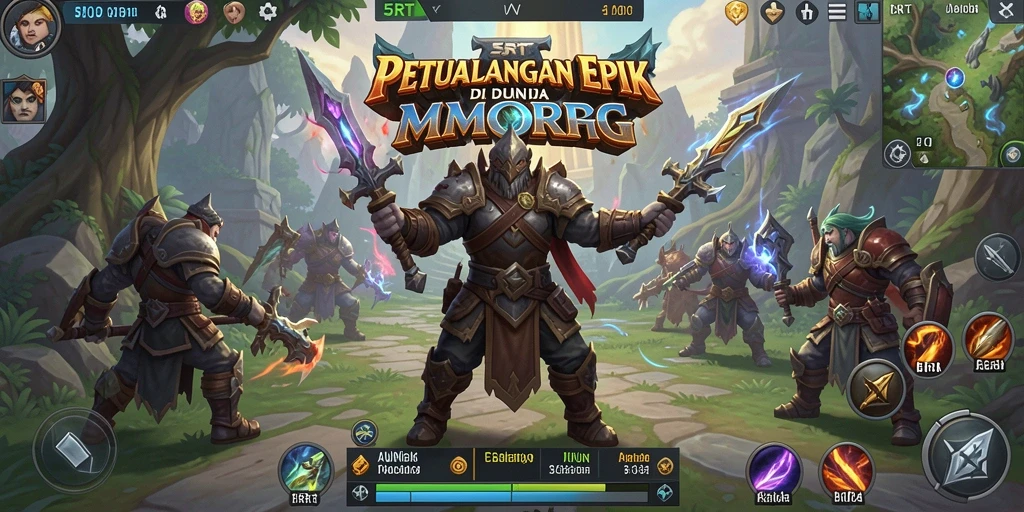 Tampilan gameplay menarik dan interaktif dalam dunia MMORPG.