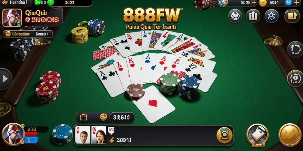 Tampilan gameplay seru di 888FW QiuQiu.