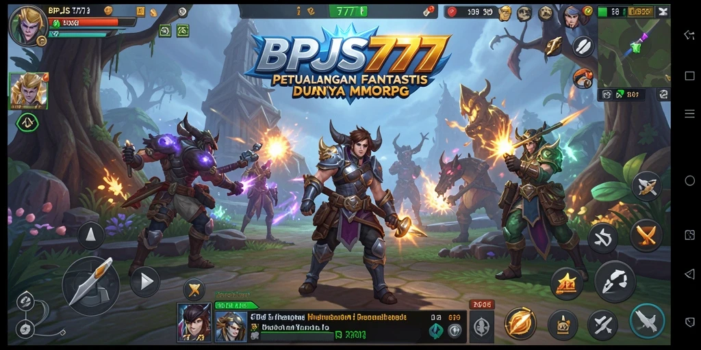 Screenshot gameplay BPJS777 yang menunjukkan pertarungan seru di dunia MMORPG.