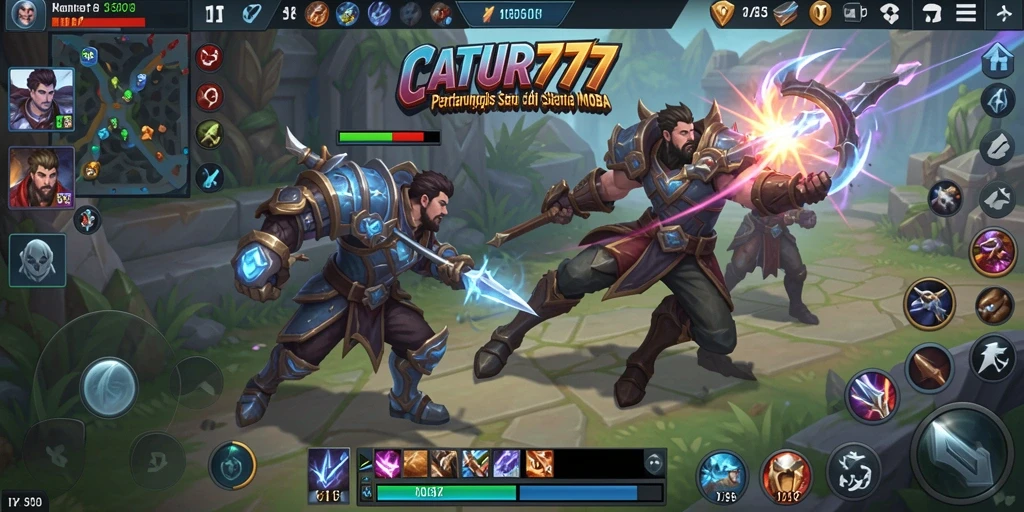 Tangkapan layar utama gameplay seru di CATUR777.