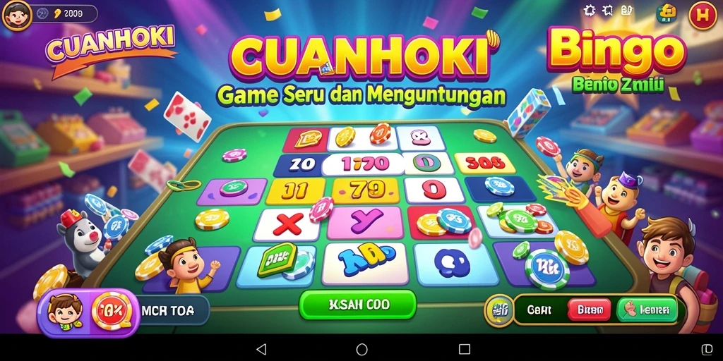 Tampilan gameplay CUANHOKI yang menegangkan dan seru.