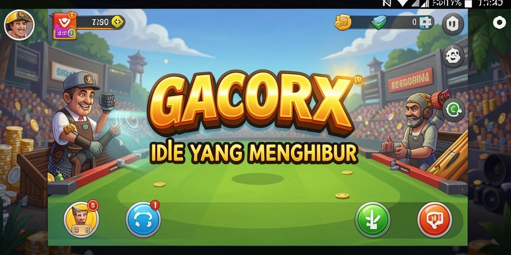 Tampilan gameplay GACORX dengan elemen Idle yang menarik.