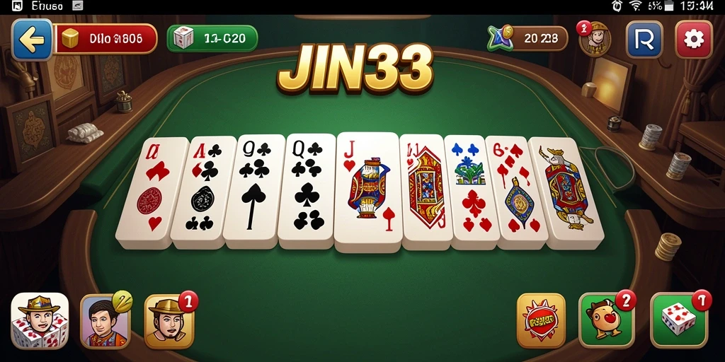 Tampilan gameplay seru JIN33 dengan efek menarik.