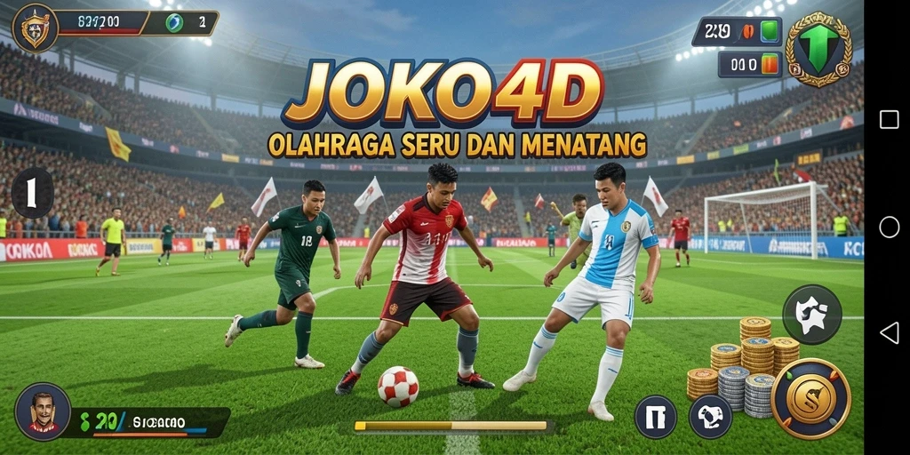 Screenshot JOKO4D menampilkan aksi seru dalam permainan olahraga.