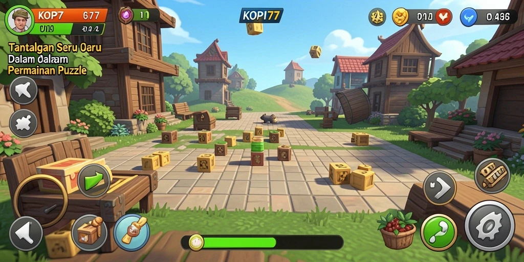 Tampilan gameplay KOPI77 yang menarik dan penuh warna.