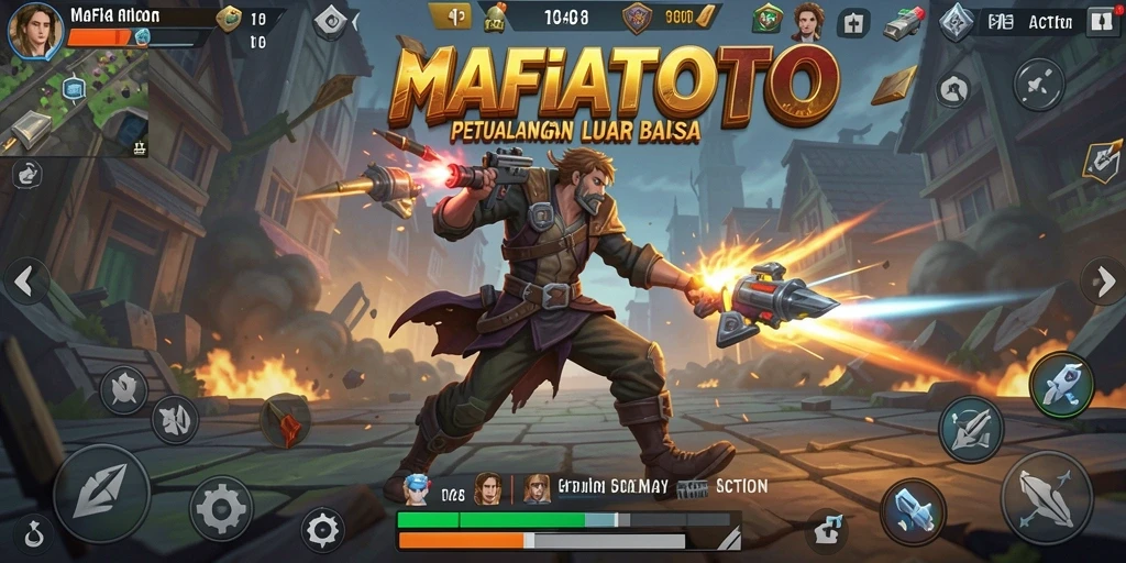 Tampilan seru gameplay MAFIATOTO yang penuh aksi.