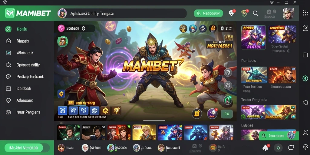 Tampilan antarmuka aplikasi MAMIBET yang user-friendly.