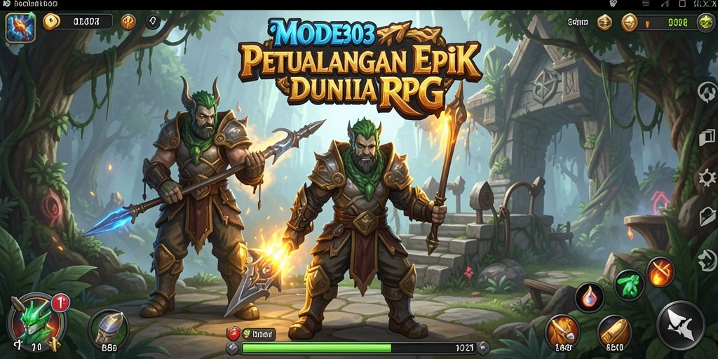 Tangkapan layar menunjukkan petualangan epik di dunia RPG MODE303.