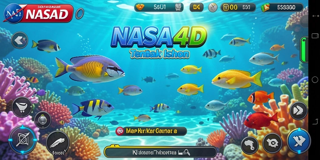 Tampilan seru saat menembak ikan di dunia bawah laut.