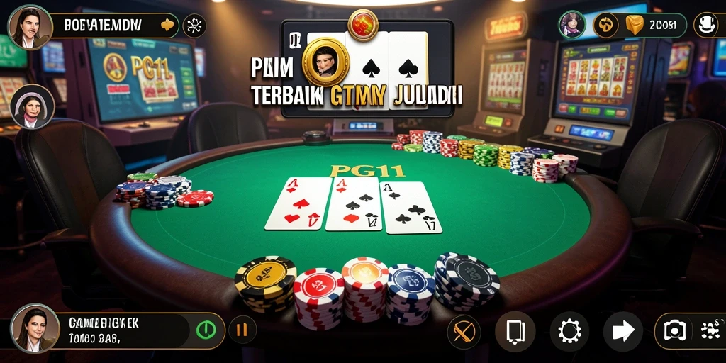 Screenshot utama PG11 menunjukkan gameplay Poker yang mendebarkan.