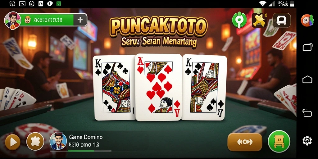 Tampilan gameplay seru PUNCAKTOTO dengan pengguna yang aktif.