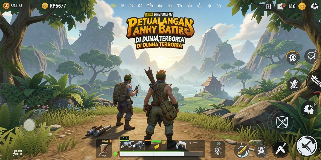 Screeshot gameplay RP6677 menampilkan keindahan dunia terbuka yang luas.