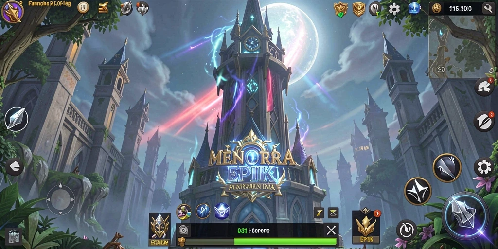 Tampilan gameplay menakjubkan dalam S13 Tower Defense.