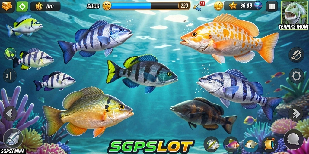 Tampilan seru dari gameplay SGPSLOT Tembak Ikan yang mengasyikkan.