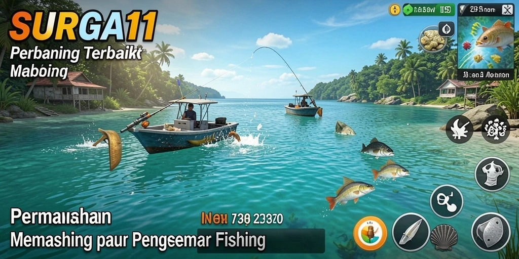Tangkapan ikan besar di SURGA11, gameplay yang seru dan interaktif.