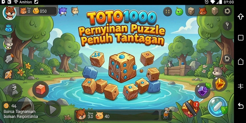 Tampilan gameplay yang menarik dari TOTO1000 dengan puzzle menantang.