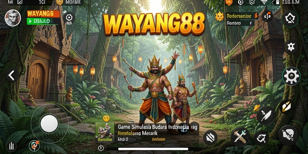 Tampilan menarik dari gameplay WAYANG88 yang menggambarkan budaya Indonesia.